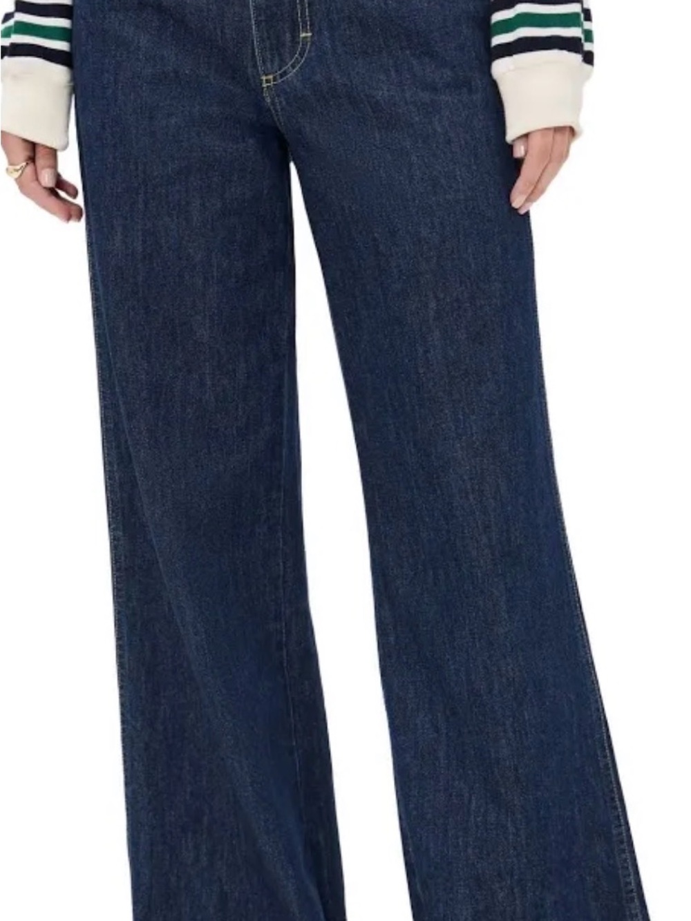 AMO Frida Denim Dark Blue Wide-Leg High-Rise Jeans - Picture 4 of 6